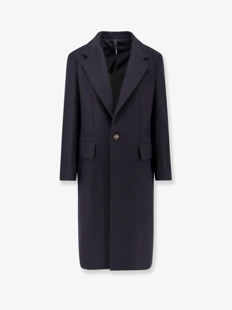 HEVÒ Virgin wool coat with satin lining 1