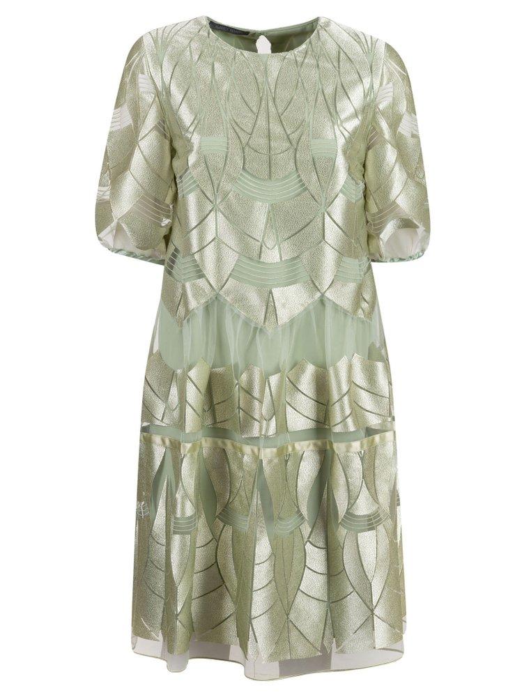 Alberta Ferretti Alberta Ferretti Laser-Cut Sheer Dress