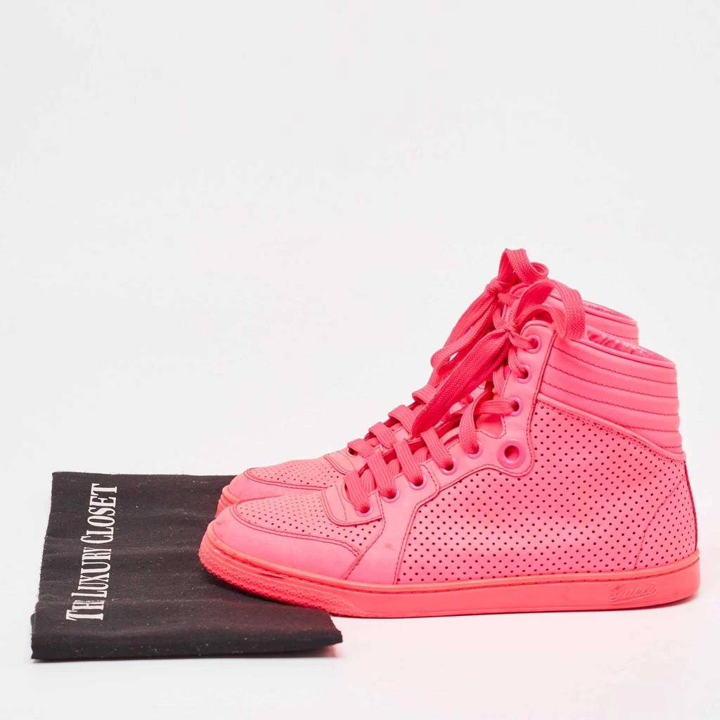 Gucci Gucci Neon Pink Leather Coda High Top Sneakers Size 36.5 9
