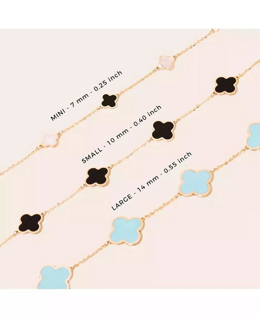 The Lovery Mini Mother of Pearl Clover Bracelet 14K Gold 4