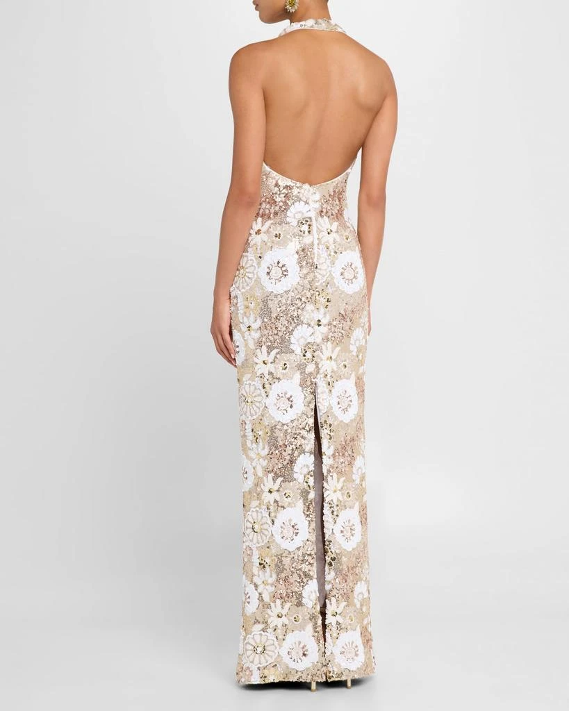 Ramy Brook Tiffany Floral Sequin Halter Column Gown - Dresses & Skirts -  Free Shipping - BeyondStyle