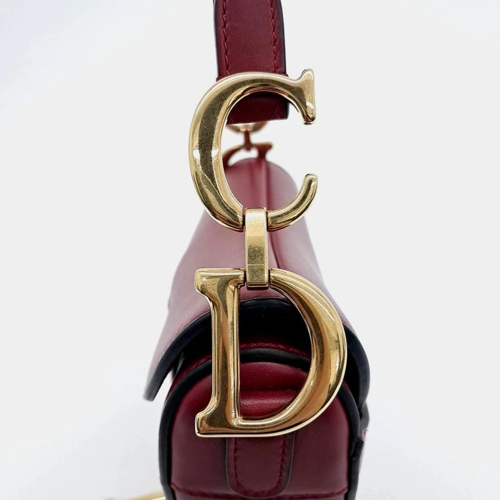 Dior Dior Red Leather Mini Saddle Bag 3