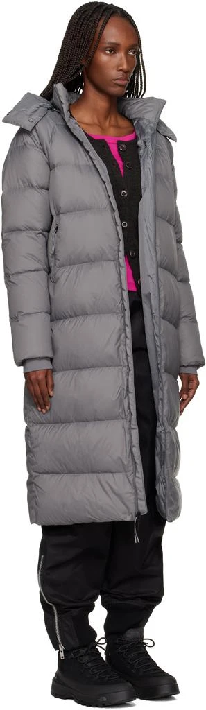 The North Face Gray City Long Hooded Down Jacket 2