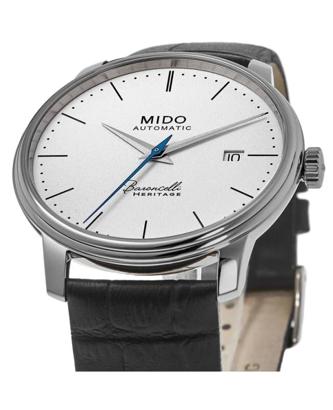 Mido Mido Baroncelli Heritage Gent White Dial Leather Strap Men's Watch M027.407.16.010.00 2