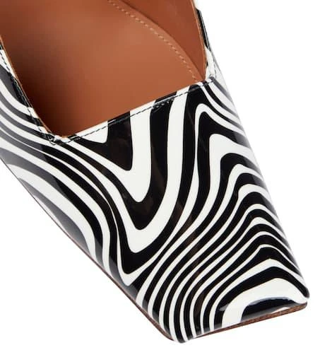 Vetements Boomerang zebra-print leather pumps 6