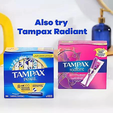 Tampax Tampax Pearl Regular Tampons, 96 ct. 8