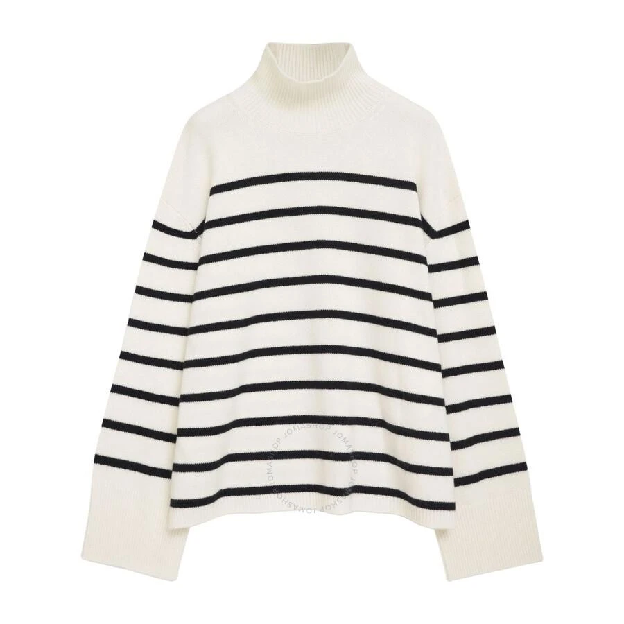 ANINE BING Ladies White Courtney High Neck Jumper 1