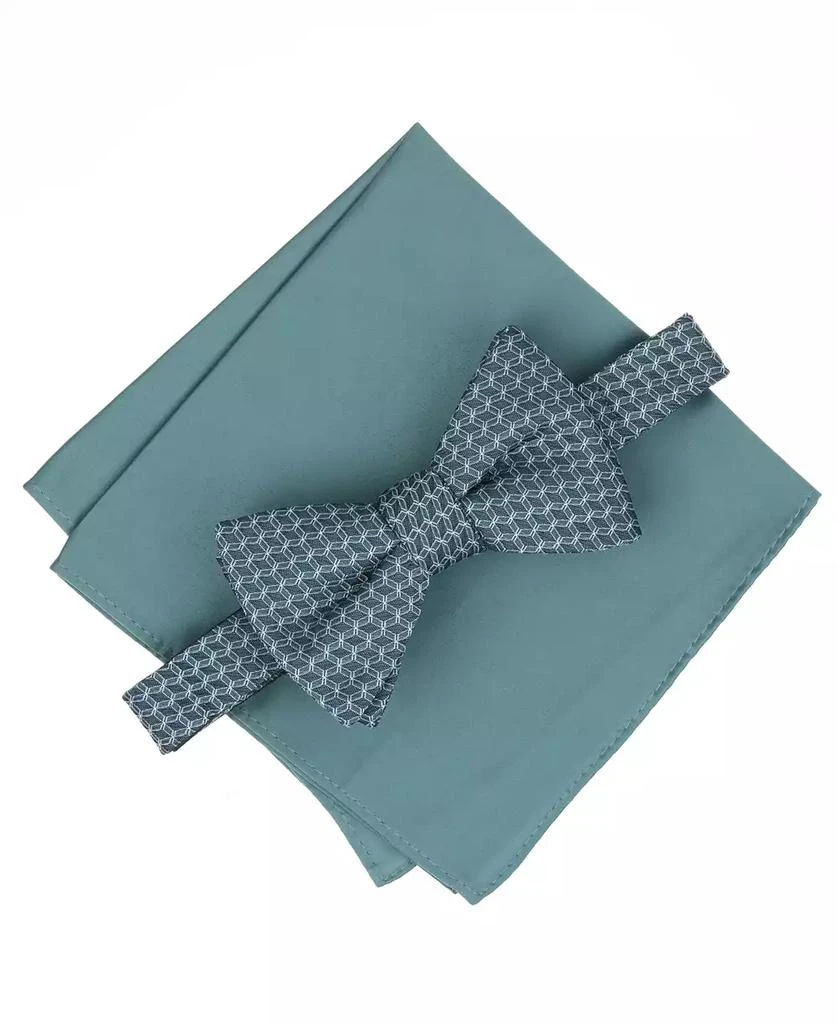 Alfani Men's Moores Geo Bow Tie and Pocket Square 2-Piece Set, Macy's Exclusive 1