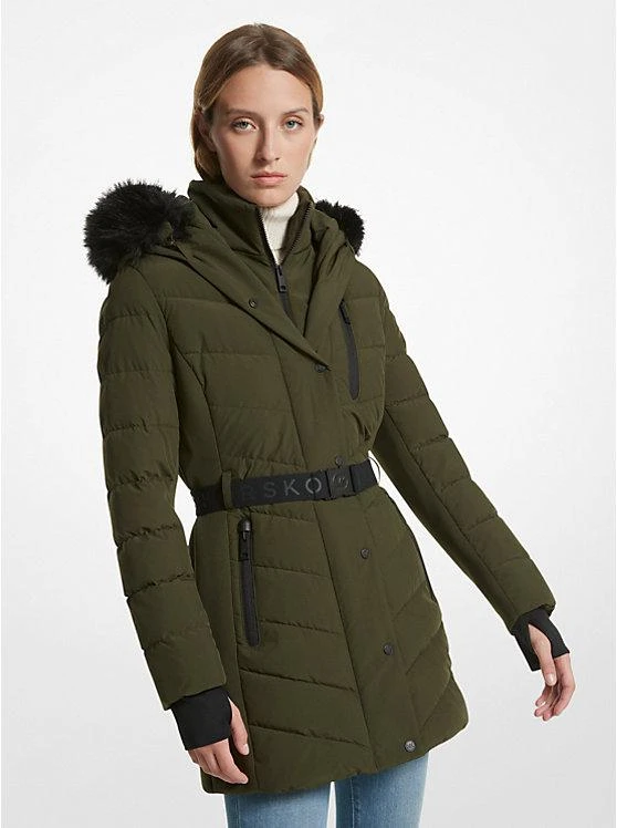 michael_kors Faux Fur Trim Quilted Puffer Coat 1