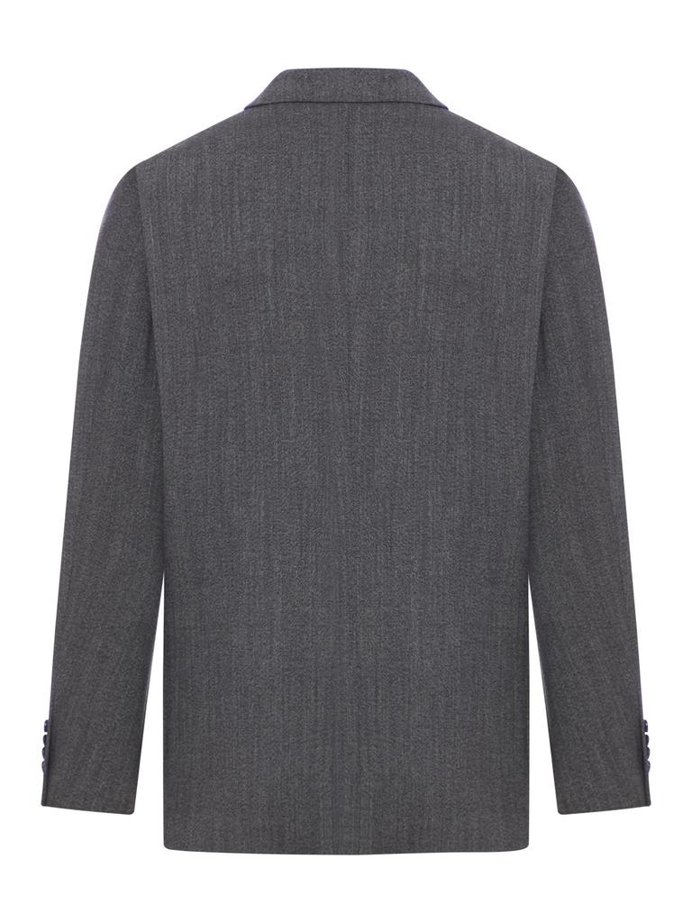 LARDINI Double-breasted Jacket In Wool Blend