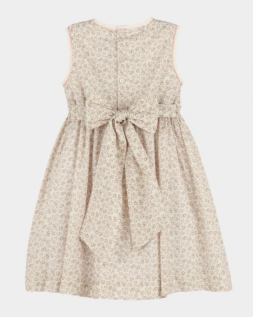 Luli & Me Girl's Tea Roses Smock Dress, Size 4-6X 2