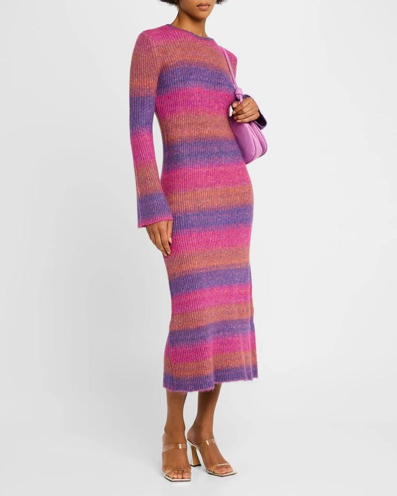 SIMONMILLER Axon Distorted Stripe Knit Dress 2