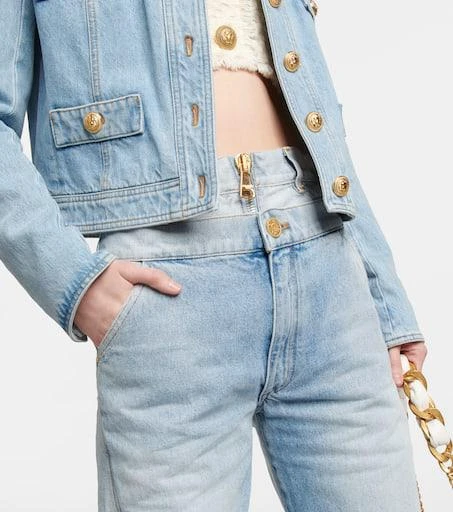 Balmain Two-in-one high-rise jeans 4