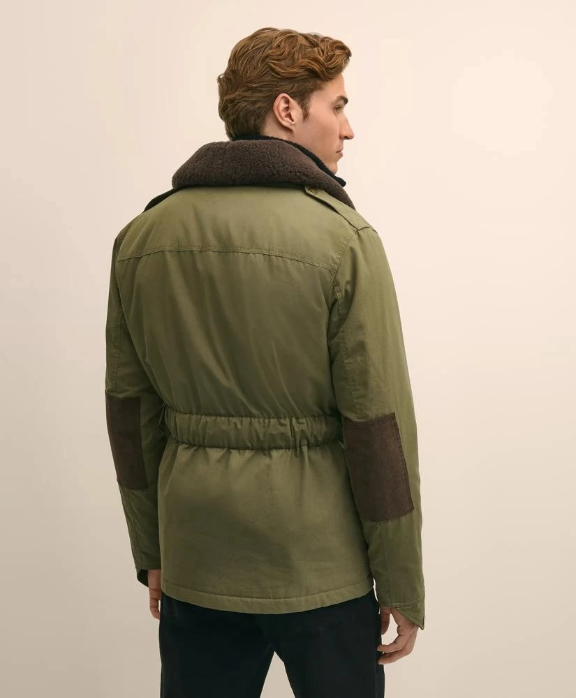 Brooks Brothers Cotton Field Jacket With Removable Shearling Collar 4