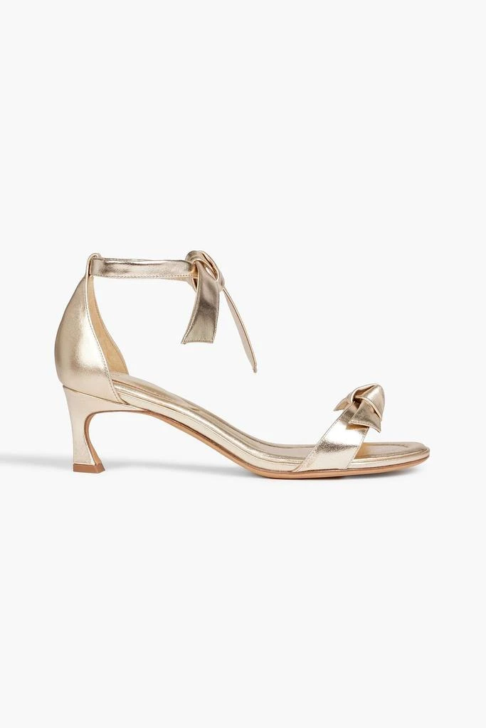 Alexandre Birman Clarita 50 bow-detailed metallic leather sandals 1