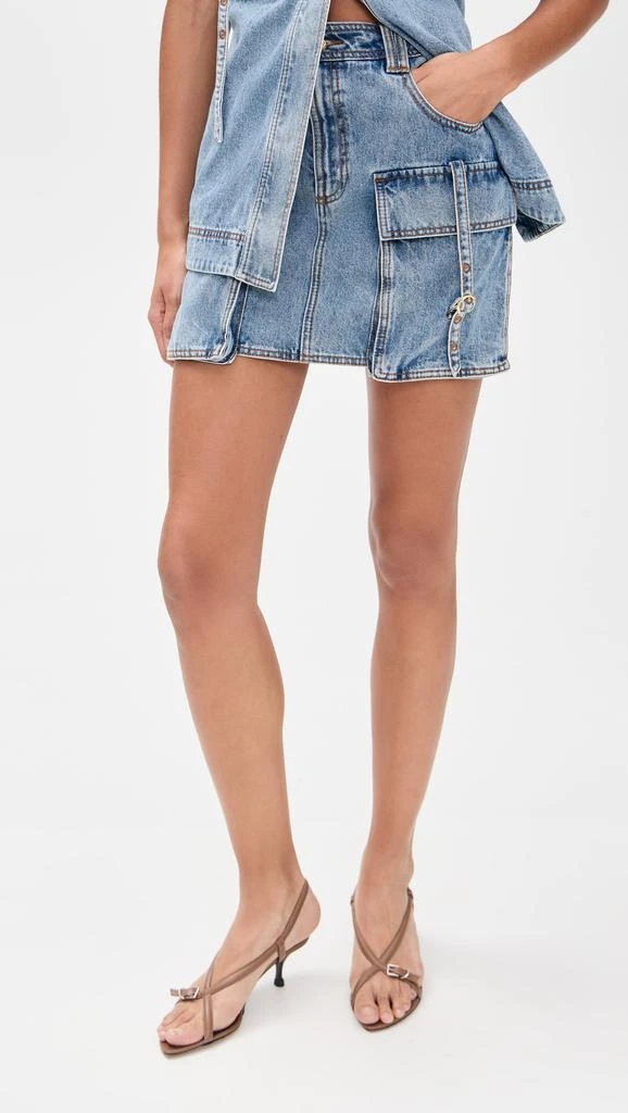 Aje Juno Denim Micro Mini Skirt 6