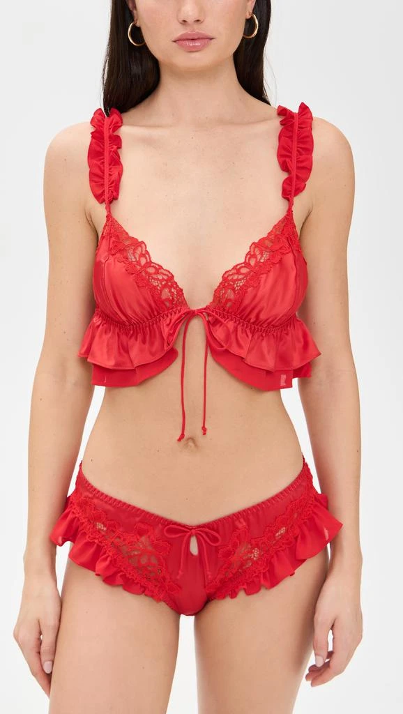For Love & Lemons Butterfly Lace Ruffle Bralette 4