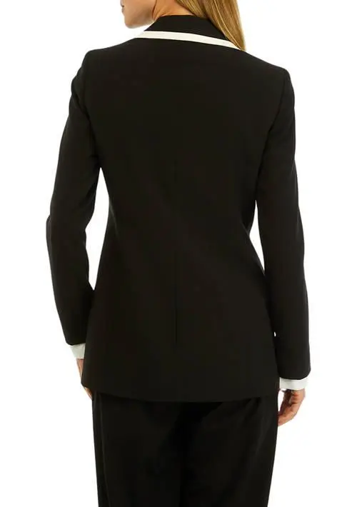 THE LIMITED Women's Bi Stretch Framed Faux Double Breasted Jacket 2