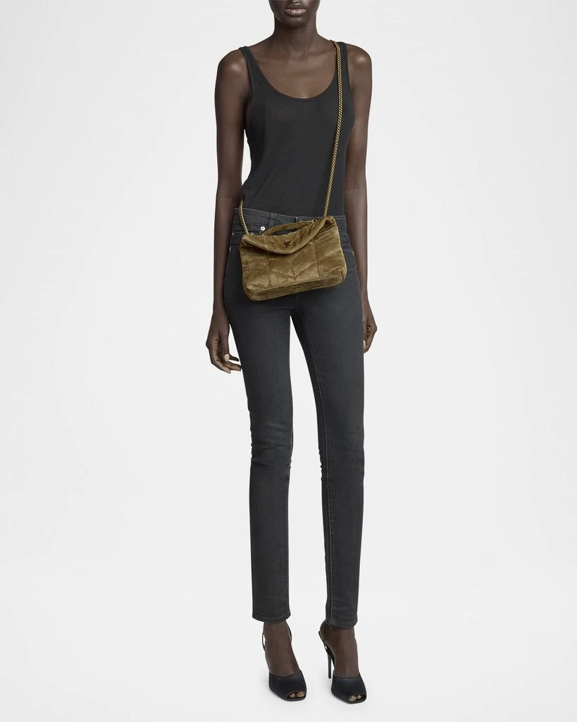 Yves Saint Laurent Lou Puffer Toy YSL Crossbody Bag in Quilted Suede 2