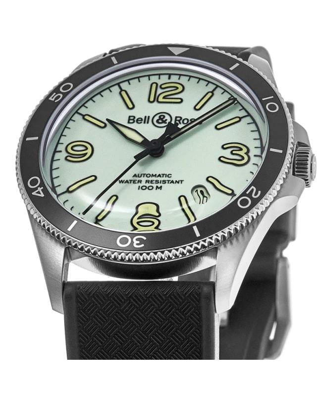 Bell & Ross Bell & Ross BR V2-92 Full Lum Limited Edition Green Dial Rubber Strap Men's Watch BRV292-LUM-ST/SRB 2