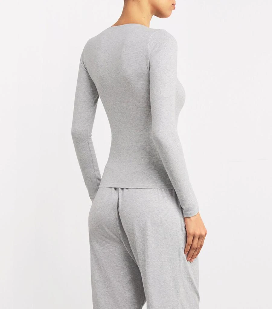 SKIMS Stretch-Cotton Long-Sleeve T-Shirt 4