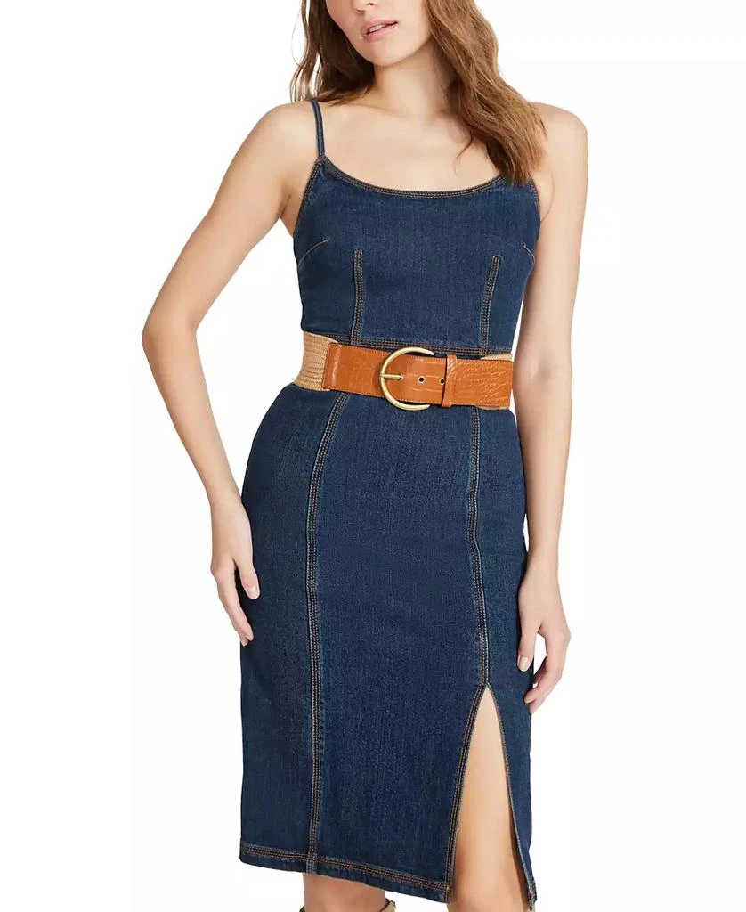 Steve Madden Women's Croc-Embossed Stretch Belt 5