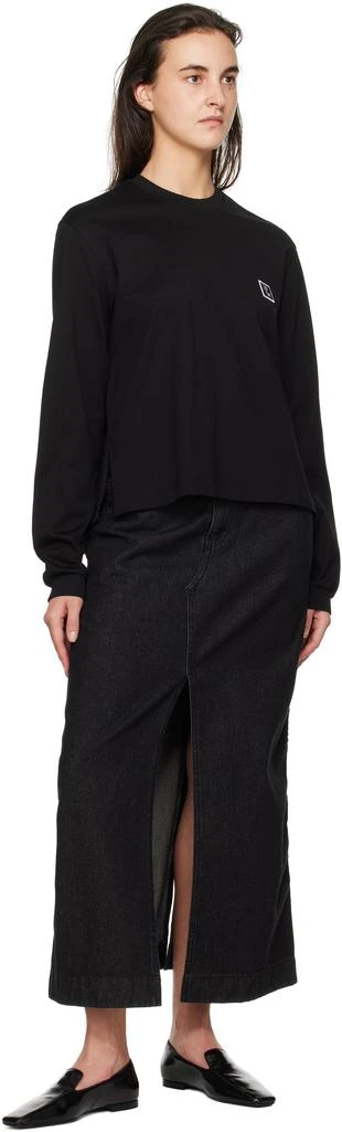 Wooyoungmi Black Back Logo Long Sleeve T-shirt 4