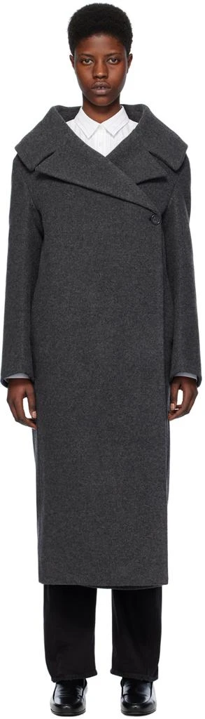 Totême Gray Wrap Coat 1