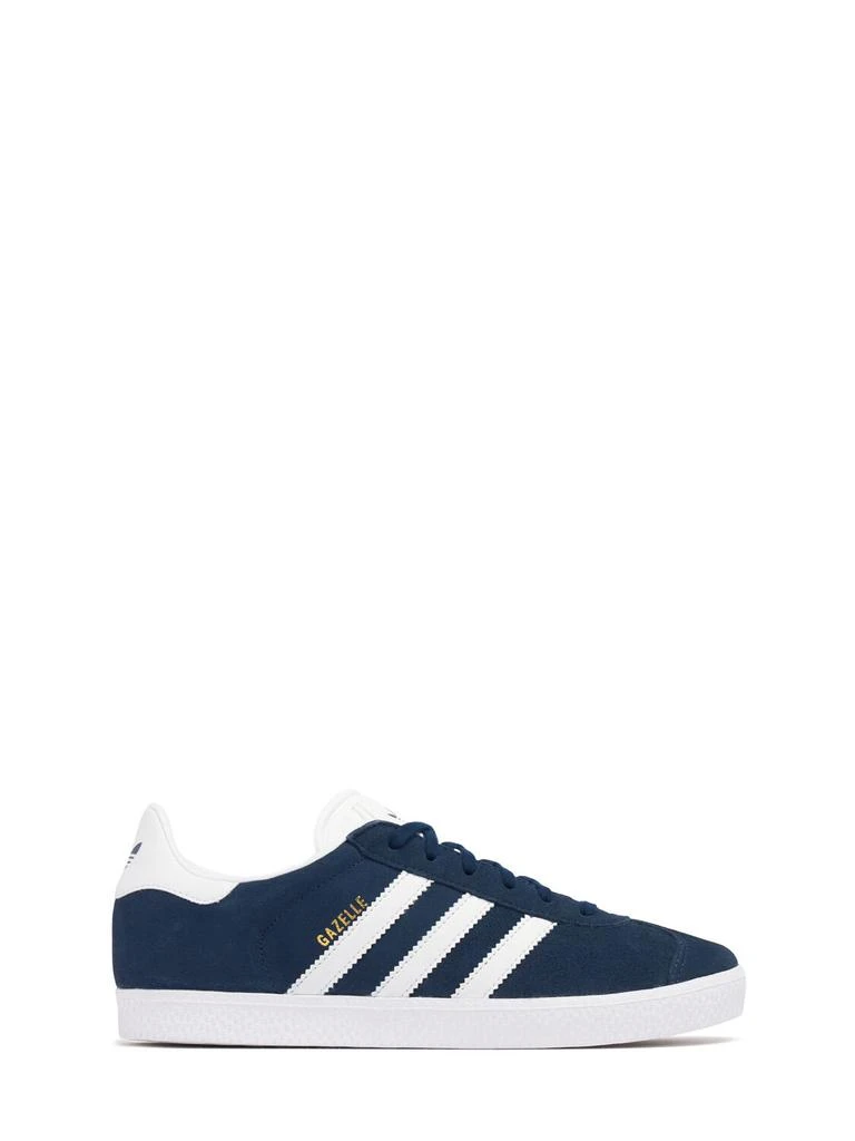 adidas gazelle silver green womens ADIDAS ORIGINALS Gazelle Focus Blue/Solar Orange Sneakers with elasticated  laces