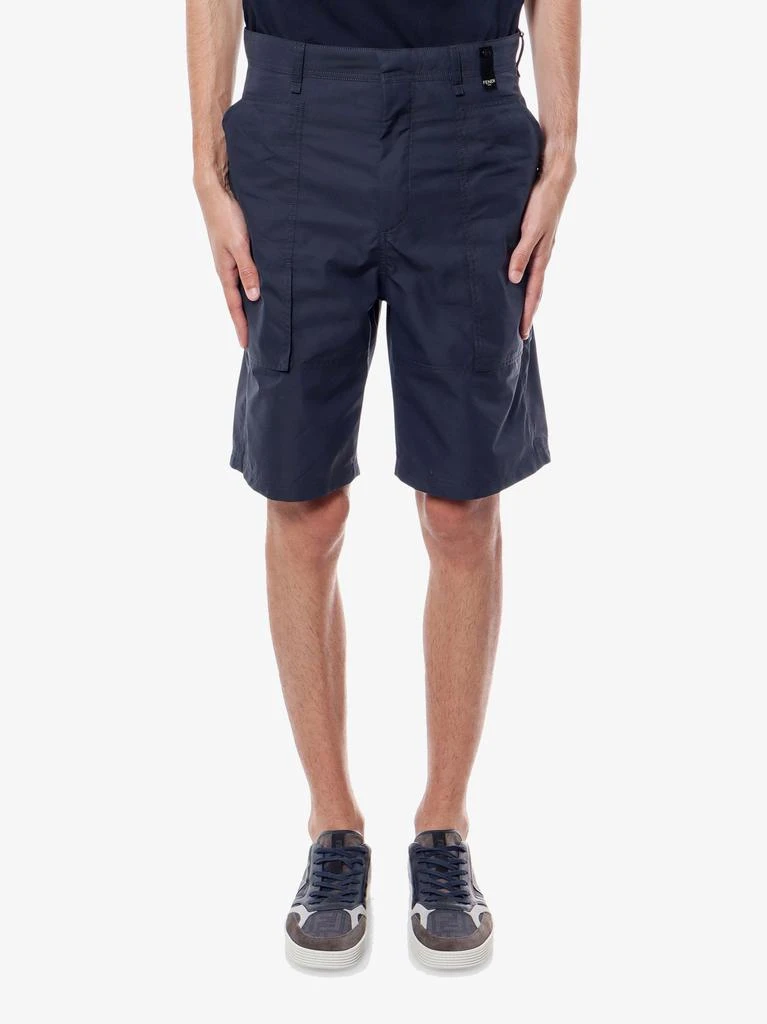 Fendi Cotton blend bermuda shorts with ff detail 3