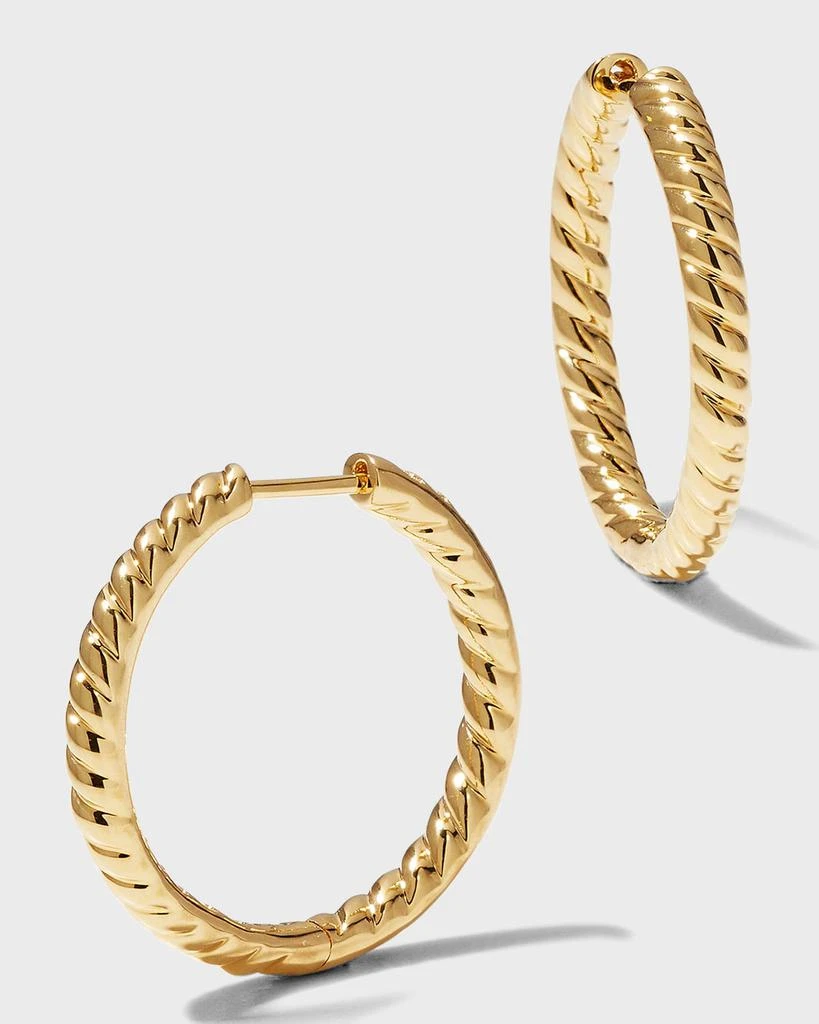 Anita Ko 18k Yellow Gold Zoe Braided Hoop Earrings from Neiman Marcus