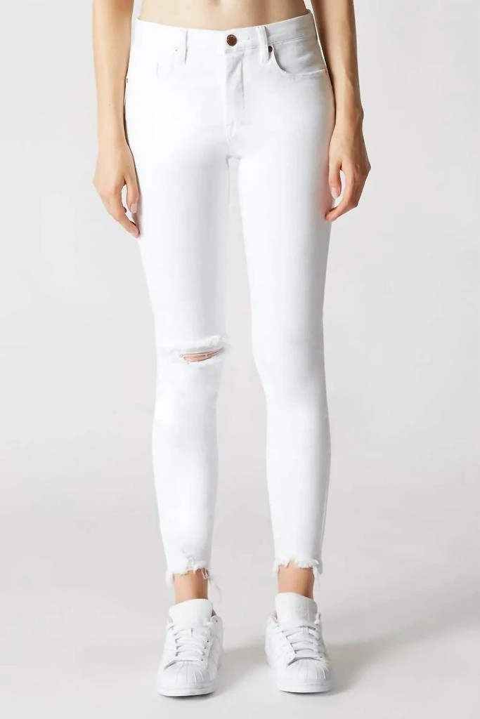 Blank NYC Skinny Ripped Knee Jean In White 4