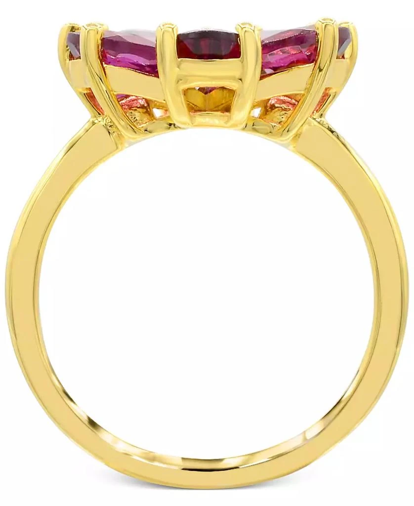 Macy's Rhodolite Garnet Flower Statement Ring (3-3/4 ct. t.w.) in 14k Gold-Plated Sterling Silver 4