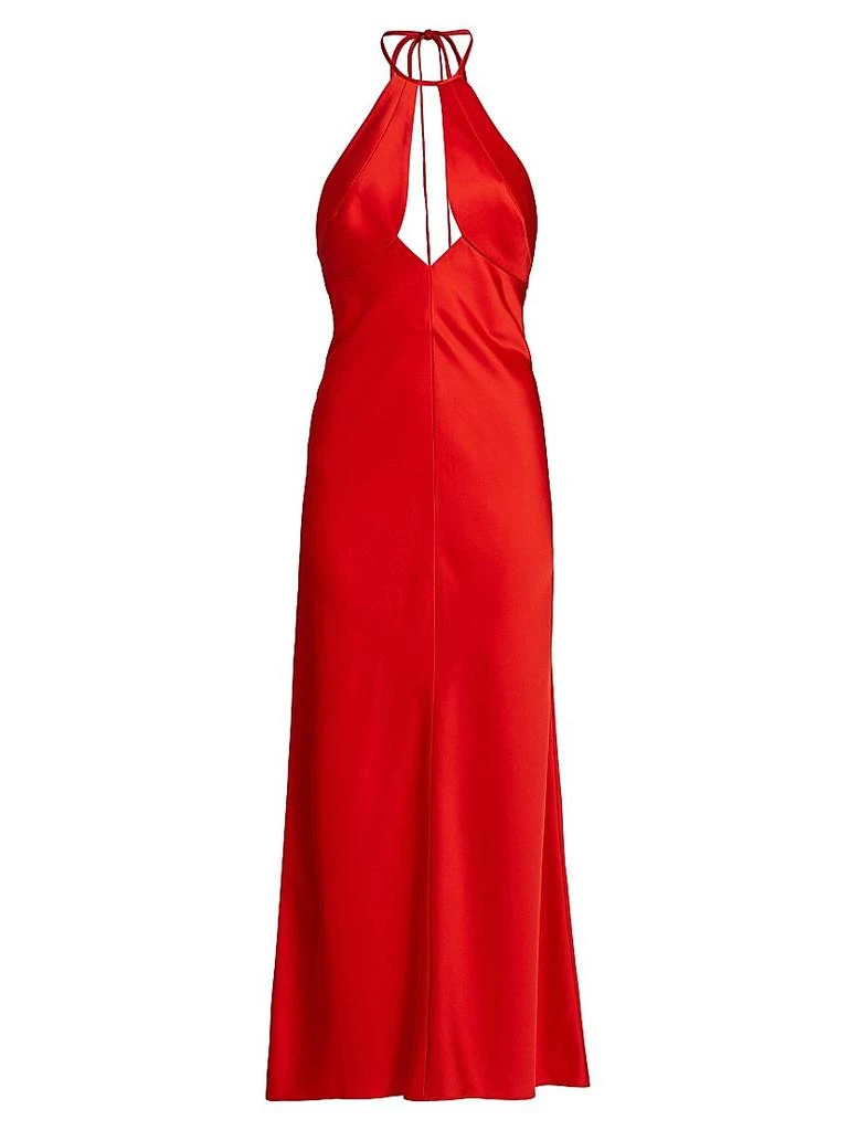 Significant Other Becca Satin Halterneck Midi-Dress 1