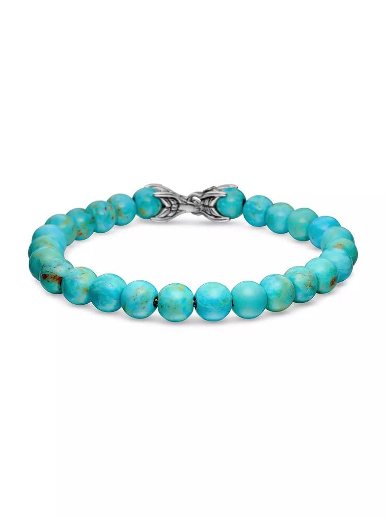 David Yurman Spiritual Bead Turquoise & Sterling Silver Bracelet 1