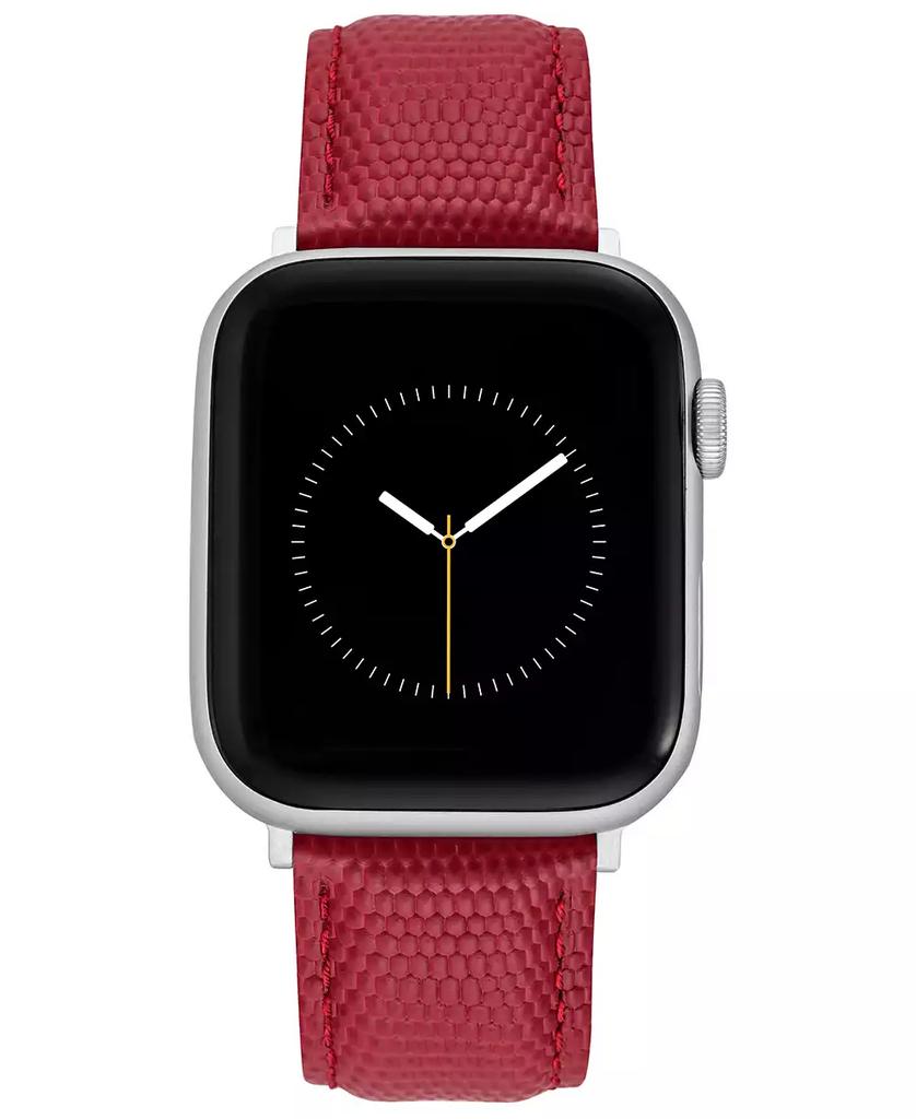 WITHit Red Genuine Lizard Grain Leather Band designed for Apple Watch® 42mm (Series 10) & 38/40/41mm