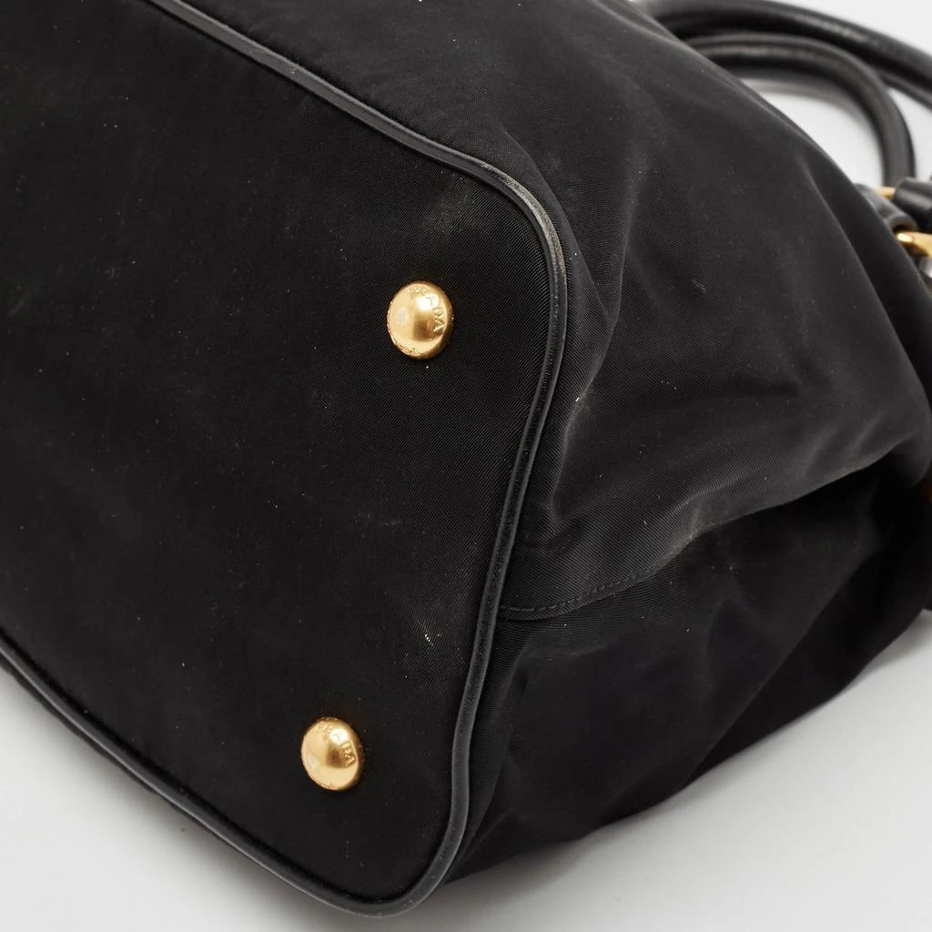 Prada Prada Black Nylon and Leather Top Handle Bag 14