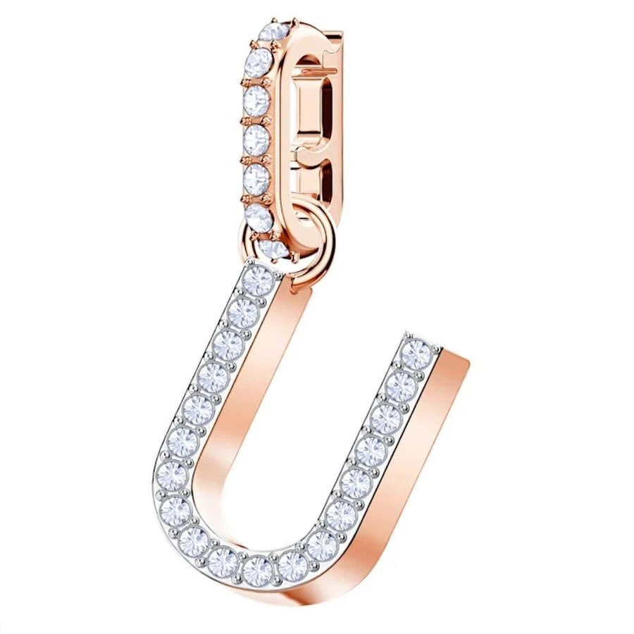 Swarovski Rose-gold Tone Plated White Remix Collection U Charm