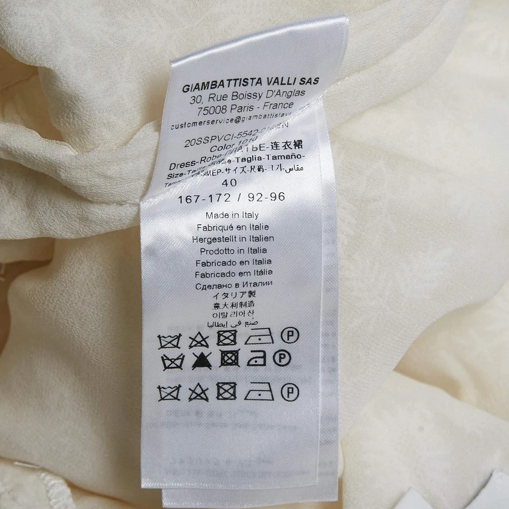 Giambattista Valli Giambattista Valli White Embroidered Silk Ruffled Mini Dress S 5