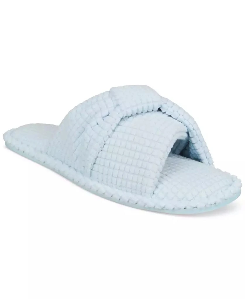 Charter Club Women's Textured Knot-Top Slippers, Created for Macy's 1