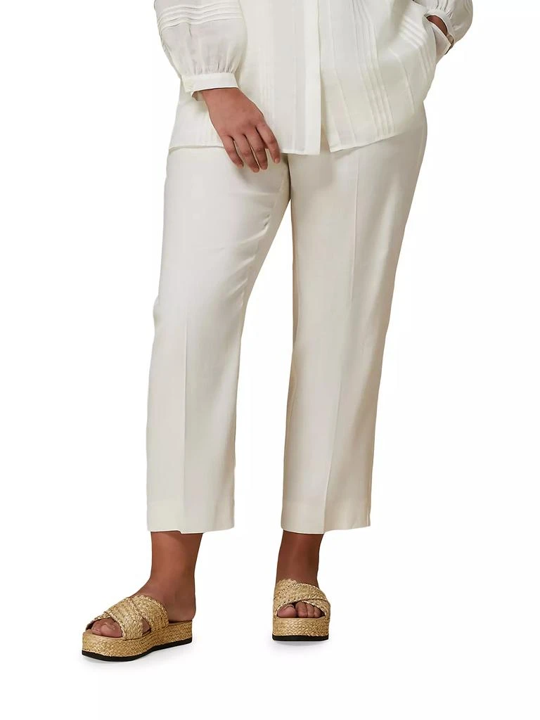 Marina Rinaldi Plus Size Gerona Linen & Cotton Crop Pants 3