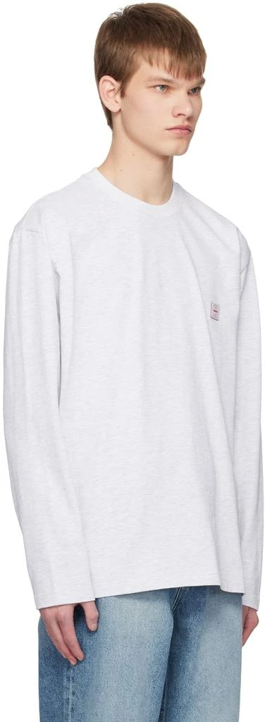 Solid Homme Gray Embroidered Long Sleeve T-Shirt 2