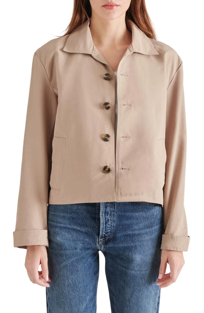 Steve Madden Cropped Trench Shirt Jacket 1