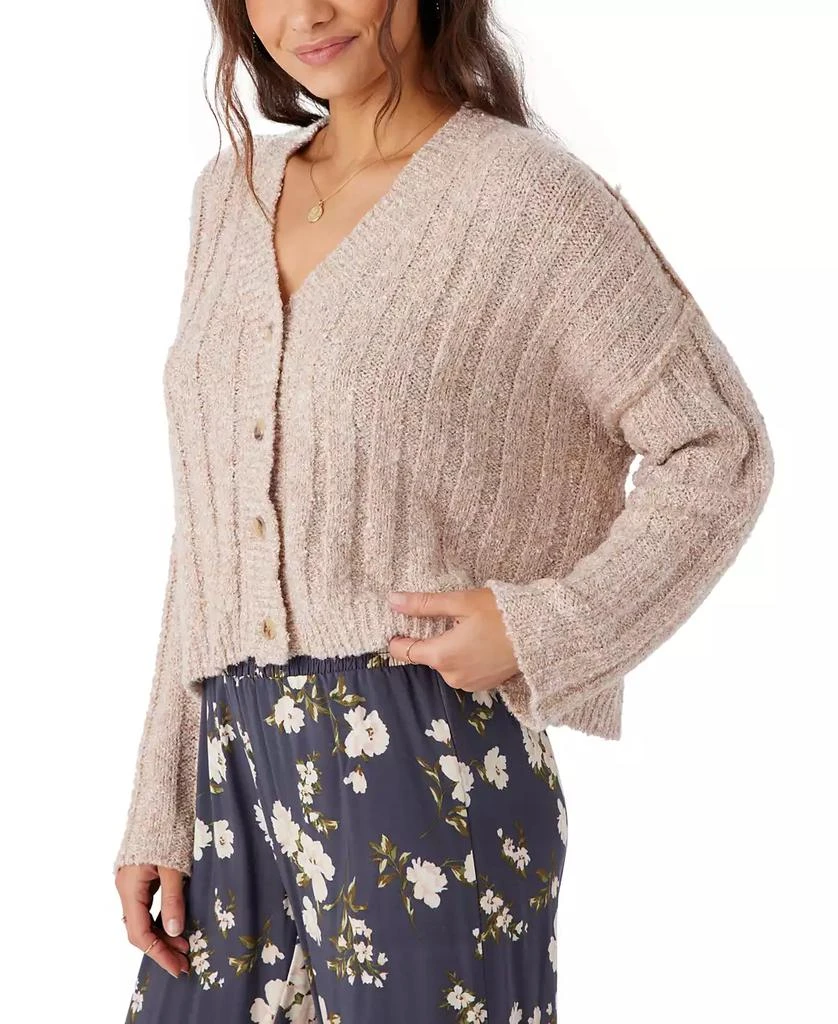 O'Neill Juniors' Ferris V-Neck Ribbed Cardigan Sweater 3