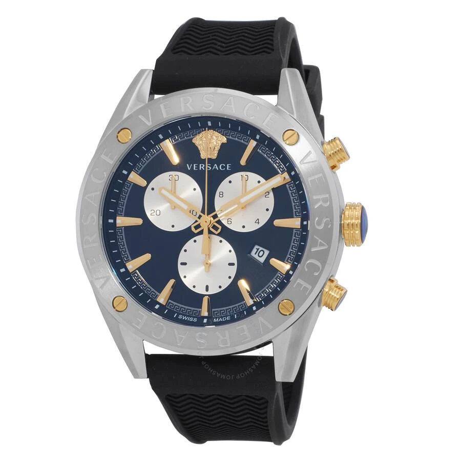 Versace V-Chrono Chronograph Quartz Black Dial Men's Watch VEHB00119 1