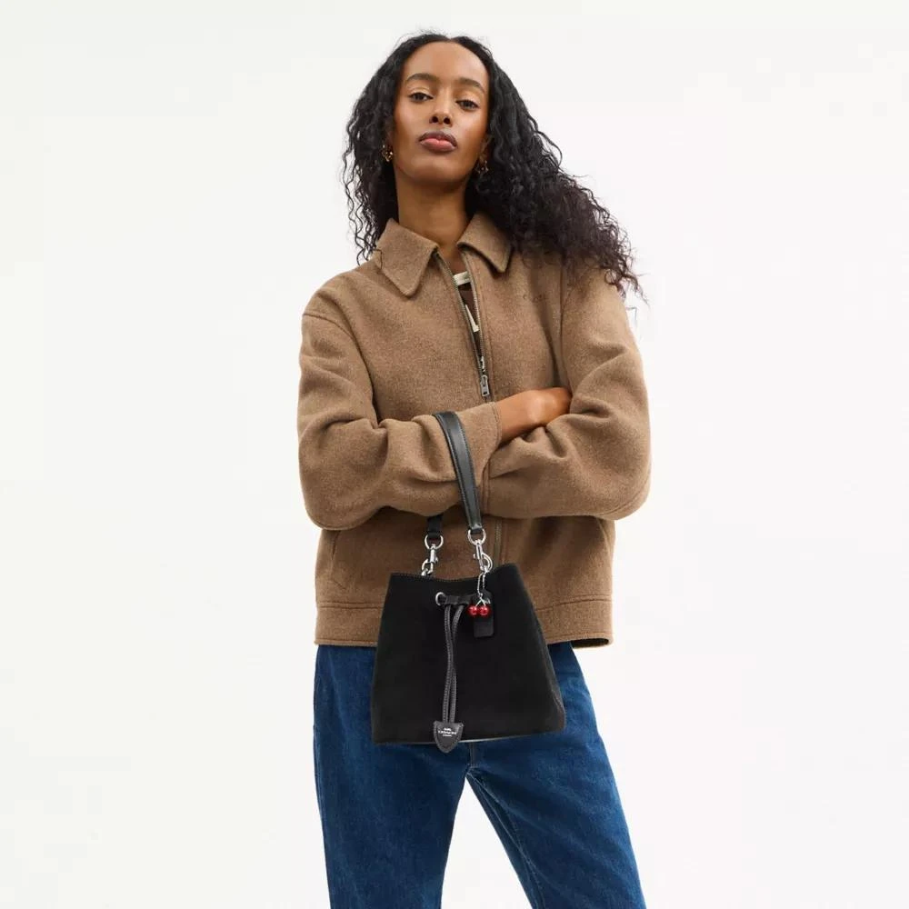Coach Rowan Bucket Bag With Cherry Charm 3
