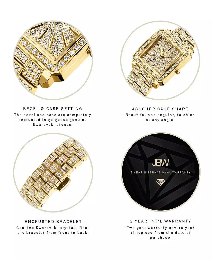 Jbw Women's Cristal 18k Gold-plated Stainless Steel Watch, 28mm 4