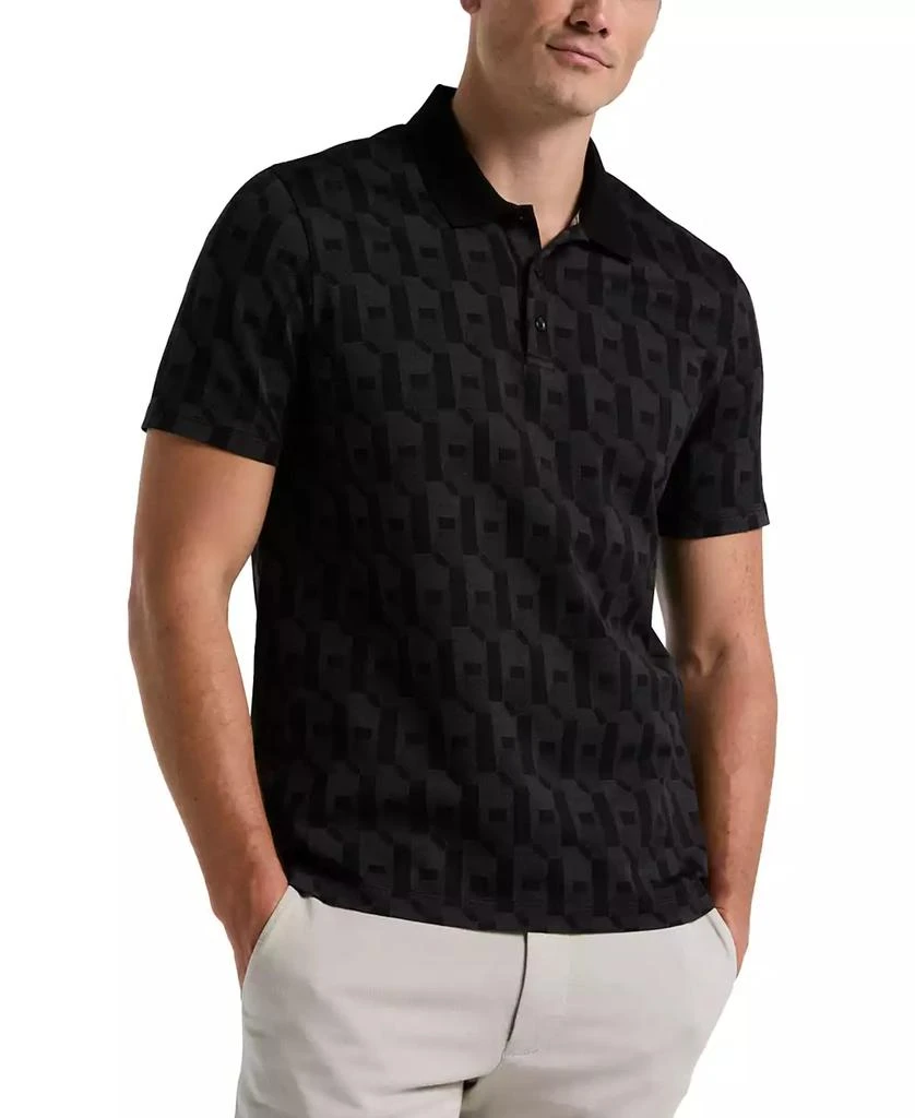 Perry Ellis Men's Legacy Geo-Pattern Jacquard Polo Shirt new arrivals