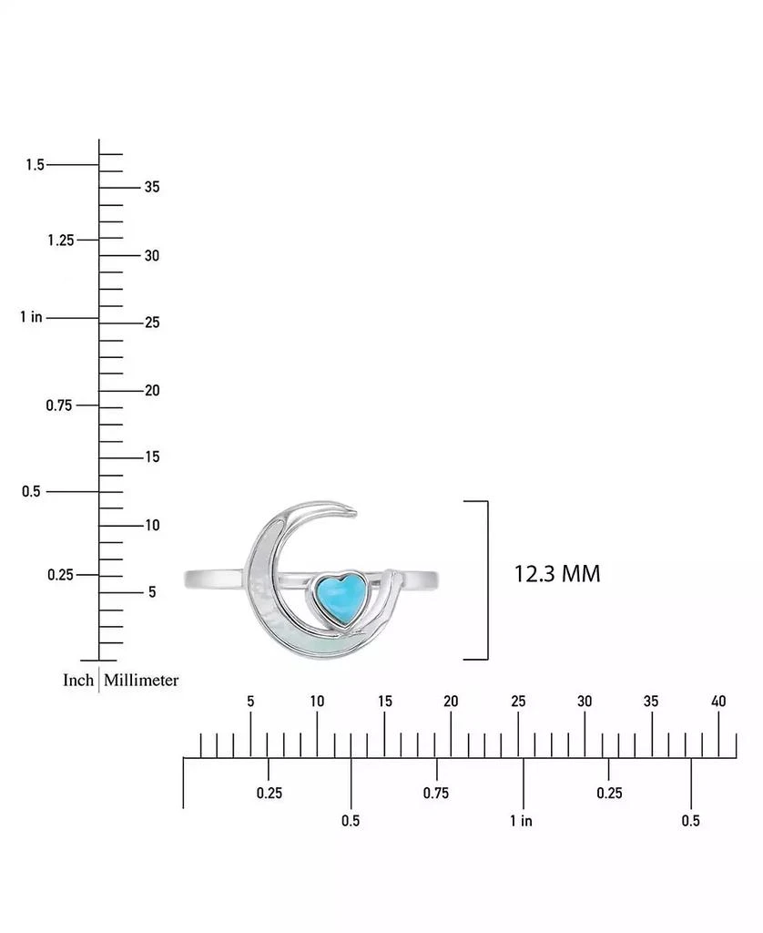 Macy
s Larimar (0.21 ct. t.w.) 
Imitation Pearl (10.50mm) Moon 
Heart Ring in Rhodium Over Sterling Silver 5