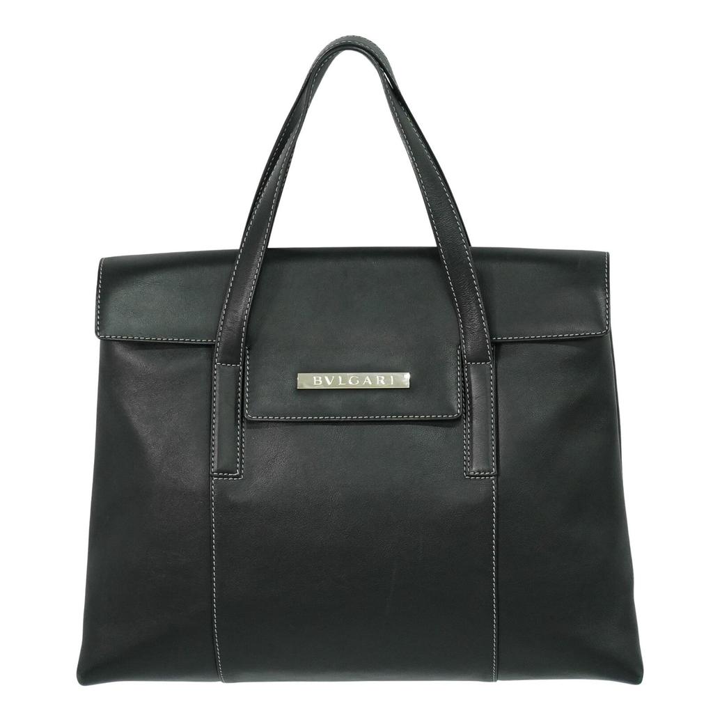 BVLGARI Logo Mania Leather Tote Bag (Pre-Owned)